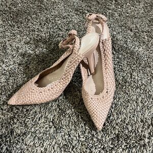 Zara - Elegant Pink Woven Heels